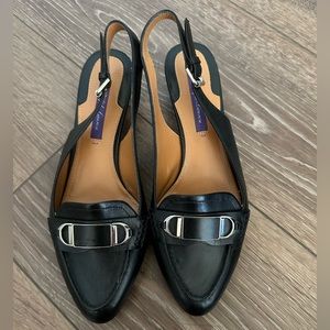 Ralph Lauren Purple Label slingback kitten heels